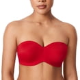 thumbnail image 1 of DELIMIRA Women's Strapless Bra Unlined Underwire Minimizer Plus Size Bras, 1 of 4