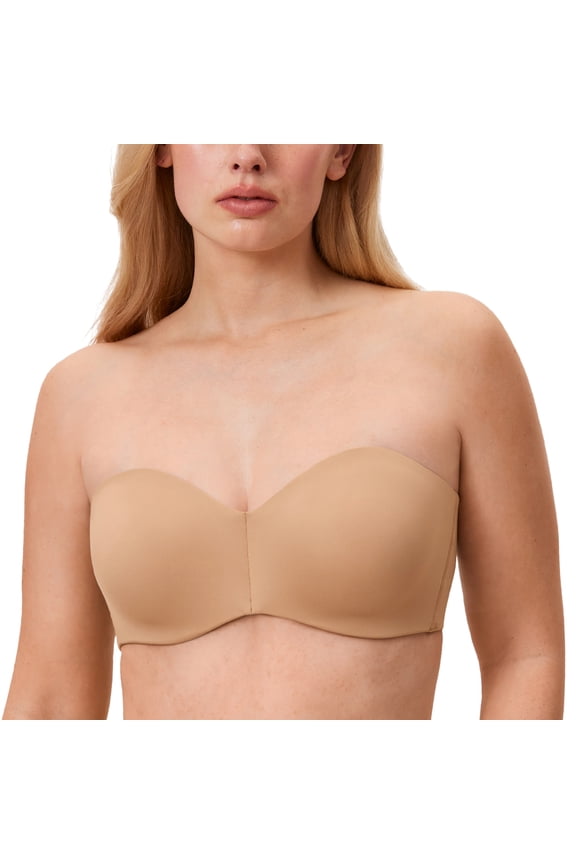 Women's Strapless Bra Unlined Underwire Minimizer Plus Size Bras