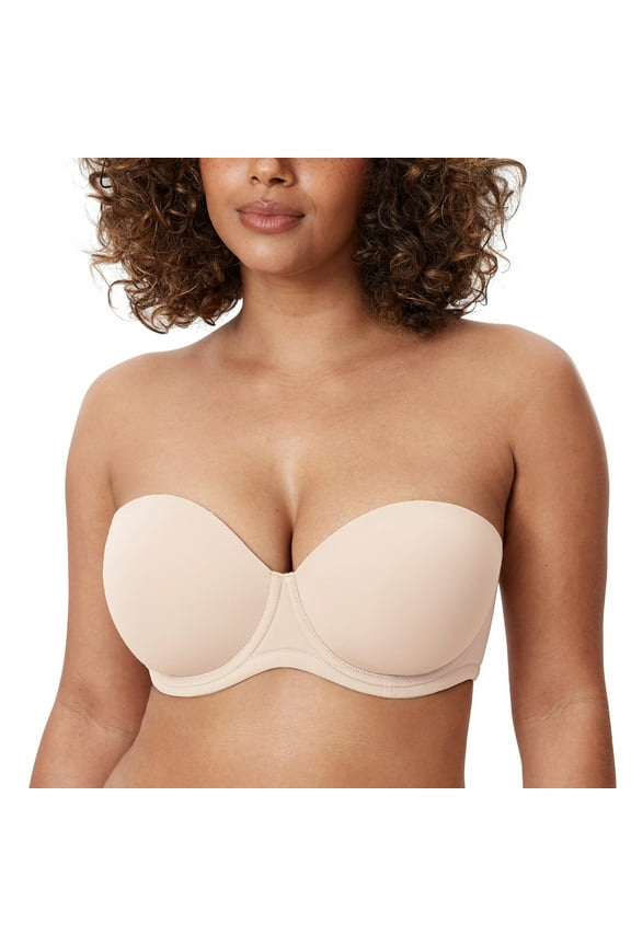 Women's Underwire Strapless Bra Full Coverage Multiway Bras Plus Size
