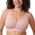thumbnail image 1 of Women's Wireless Plus Size Bra Cotton Support Comfort Unlined, 1 of 3