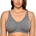 thumbnail image 1 of Women's Wireless Plus Size Bra Cotton Support Comfort Unlined, 1 of 4
