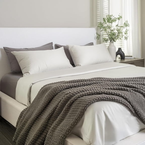 DELITE | Bamboo Lyocell Duvet Cover | Organically Grown | Luxuriously Soft | Zipper Closure | King | Mist