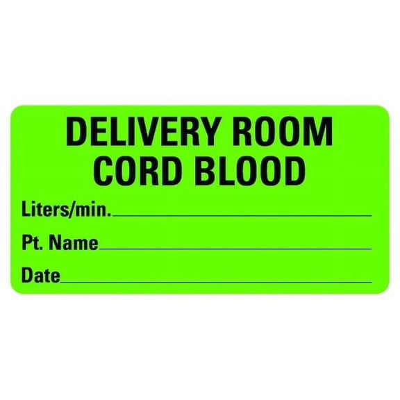 DELIVERY ROOM CORD BLOOD Medical Labels