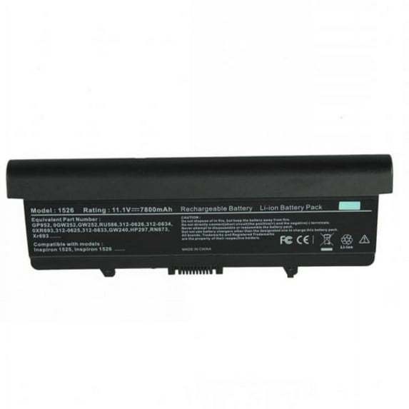 DELL 312-0634 6600mAh 73Wh 9 Cell Li-ion 11.1V Black Compatible Battery