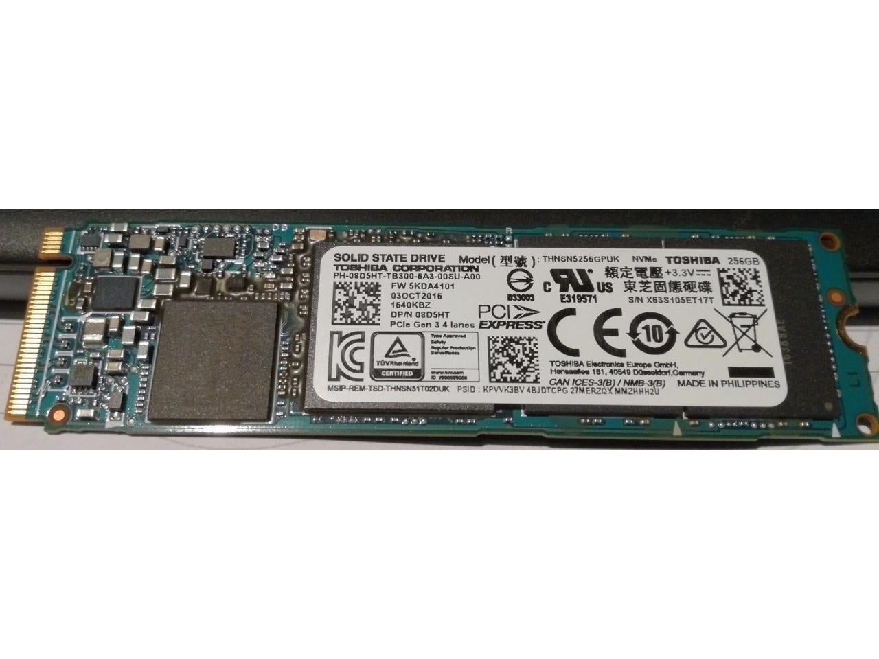 DELL 8D5HT 08D5HT THNSN5256GPUK 256GB M.2 2280 SSD NVMe PCIe
