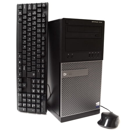 Pre-Owned DELL Optiplex 7010 Tower Computer PC, Intel Quad-Core i5, 512GB SSD, 8GB DDR3 RAM, Windows 10 Home, DVD, WIFI, USB Keyboard and Mouse (Used )
