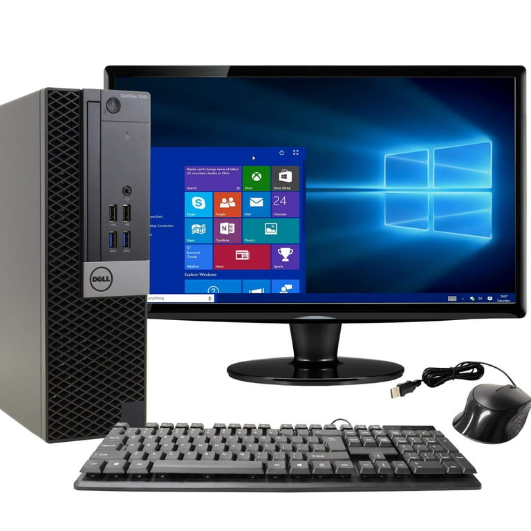 DELL Optiplex 7040 Desktop PC, Intel Quad-Core i7, 512GB SSD, 16GB DDR4 RAM, 10 Pro, WIFI, 22in Monitor, USB Keyboard and Mouse - Like New) - Walmart.com