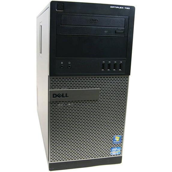Pre-Owned DELL Optiplex 790 Tower Computer PC, Intel Quad-Core i5, 500GB HDD, 4GB DDR3 RAM, Windows 10 Pro, DVD, WIFI, USB Keyboard and Mouse (Used )