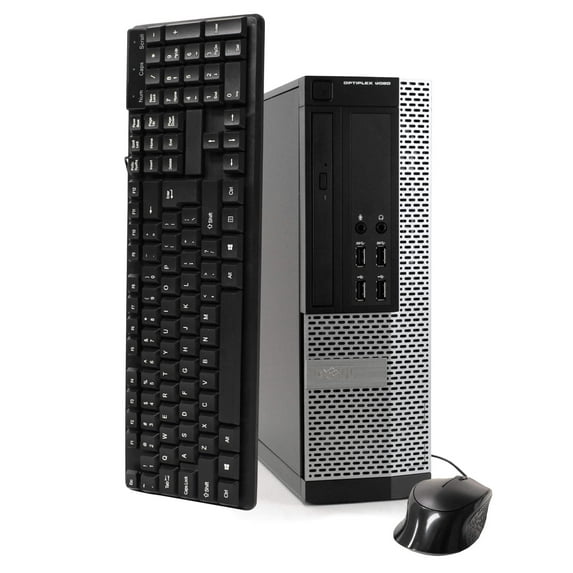 Pre-Owned DELL Optiplex 9020 Desktop Computer PC, Intel Quad-Core i5, 250GB HDD, 8GB DDR3 RAM, Windows 10 Pro, DVD, WIFI, USB Keyboard and Mouse (Used )