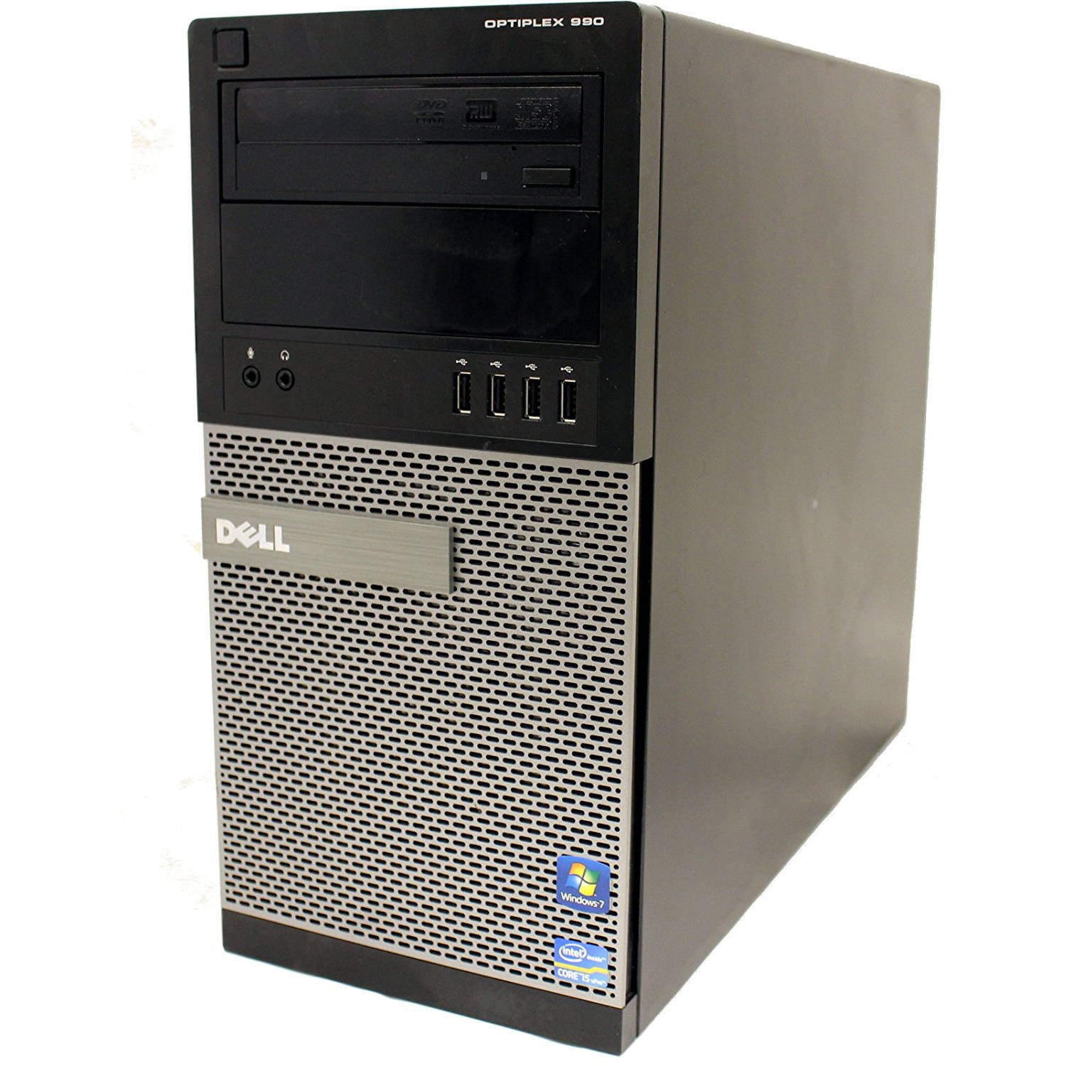 Pre-Owned DELL Optiplex 990 Tower Computer PC, Intel Quad-Core i5, 250GB HDD, 4GB DDR3 RAM, Windows 10 Home, DVD, WIFI, USB Keyboard and Mouse (Used )