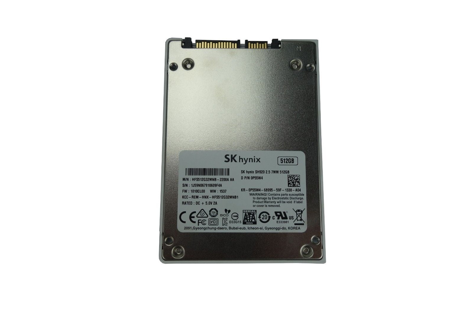 DELL P55W4 SSD 512GB SATA 6Gbps 2.5
