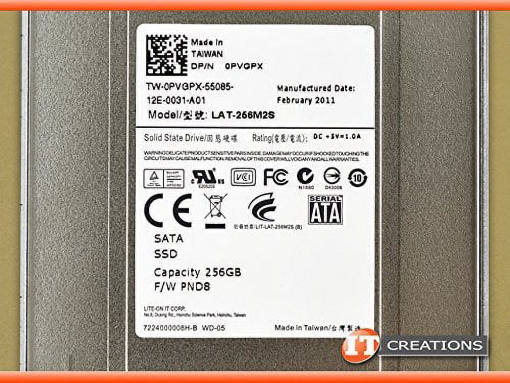 DELL PVGPX dell 256gb ssd 2.5 sata 6Gbps drive