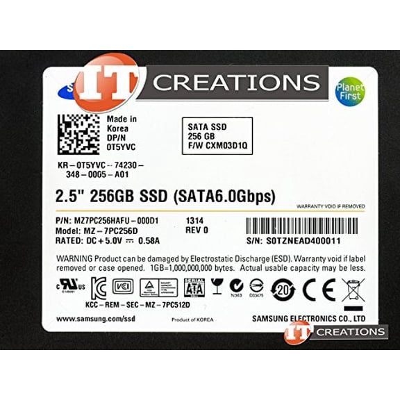 DELL T5YVC DELL 256GB SATA 6.0Gbps 2.5 SSD