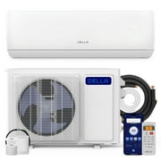 DELLA 12000 BTU Wifi Enabled 20 SEER Cools Up to 550 Sq.Ft 110-120V Energy Efficient Mini Split Air Conditioner & Heater Ductless Inverter System, with 1 Ton Heat Pump (JA Series)