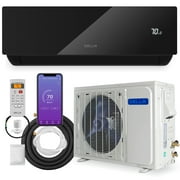 DELLA 12000 BTU Wifi Enabled 20 SEER Cools Up to 550 Sq.Ft 110-120V Energy Efficient Mini Split Air Conditioner & Heater Ductless Inverter System, with 1 Ton Heat Pump (JPB Series)