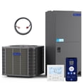 thumbnail image 1 of DELLA 34,000 BTU Ducted Central Air Conditioner with Air Handler, Heat Pump Inverter System AC, 19 SEER2 208-230V, Wired Controller, Two-Stage Compressor, Pre-Charged, Alexa & Wifi Control, 1 of 7