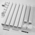 thumbnail image 1 of DELLA 4" 16Ft Mini Split Line Set Cover with Flexible Duct, Decorative PVC Lineset Cover Kit, Paintable for Air Conditioner, Central AC, HAVC & Heat Pumps Systems Tubing Cover, White, 1 of 7