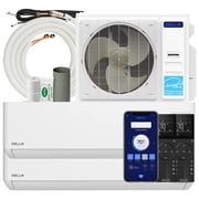 DELLA 42K BTU 2 Zone 18K+23K Mini Split Air Conditioner, Soft Airflow, Energy Star, 22 SEER2 230V, Up to 2500 Sq.Ft, Smart WiFi Alexa, Multi Zone Heat Pump Ductless Inverter AC, 16ft Kits