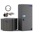 thumbnail image 1 of DELLA 47,000 BTU Ducted Central Air Conditioner with Air Handler, Heat Pump Inverter Split System AC, 18 SEER2 208-230V, Two-Stage Compressor, Pre-Charged, 20kW Heat Kit, 1 of 7