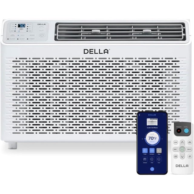 DELLA 6000 BTU Energy Saving Window Air Conditioner, Work with Alexa