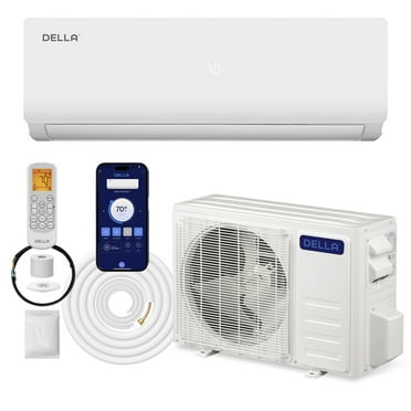 DELLA 9000 BTU Wifi Enabled 19 SEER Cools Up to 400 Sq.Ft 230V Energy Efficient Mini Split Air Conditioner & Heater Ductless Inverter System, with 0.75 Ton Heat Pump