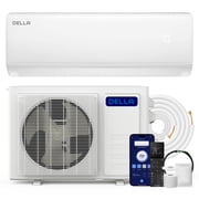 DELLA Econo Series 35000 BTU Mini Split Air Conditioner 17 SEER2, 230V Cools up to 2500 Sq. Ft, Works with Alexa and Wifi, Heater Ductless Inverter System with Heat Pump, 16.4ft Installation Kit