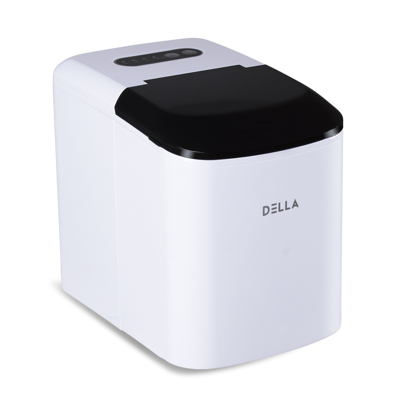 DELLA Portable Electric Ice Maker Machine Compact Makes 26 lbs per day Cubes Ice Making w/ Scoop, White