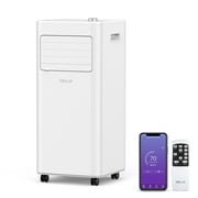 DELLA Smart WiFi Enabled 10000 BTU Portable Air Conditioner Cools Up To 450 Sq. Ft. Work with Alexa,Geo Fencing Cooling, Dehumidifier & Fan Portable AC Unit w/Remote Control & Window Kit,