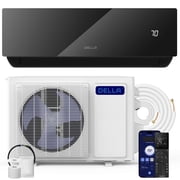 DELLA Umbra 12000 BTU Mini Split Air Conditioner, 19 SEER2 230V, Energy Efficient, Cools Up to 550 Sq.Ft, 1 Ton Heat Pump, Work with Alexa and Wifi, Ductless Inverter System, Pre-Charged, 16.4ft Kit
