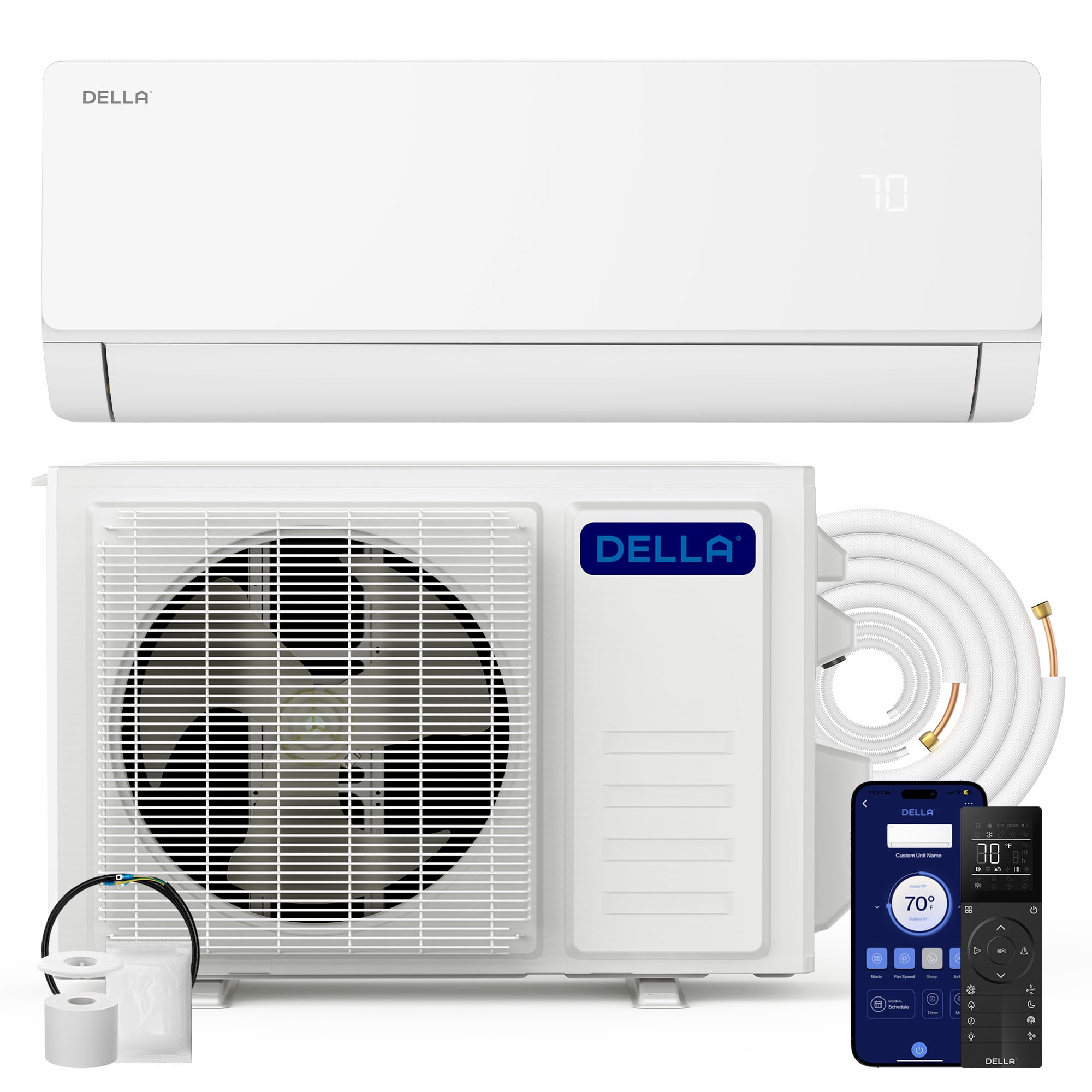 DELLA Vita Series 12000 BTU Mini Split Air Conditioner, Energy ...