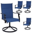 thumbnail image 1 of DELMANGO Patio Swivel Chairs Set of 4, Outdoor Dining Chairs High Back, All-Weather Textilene Swivel Rocker Chair for Lawn Porch Garden, Blue, 1 of 9