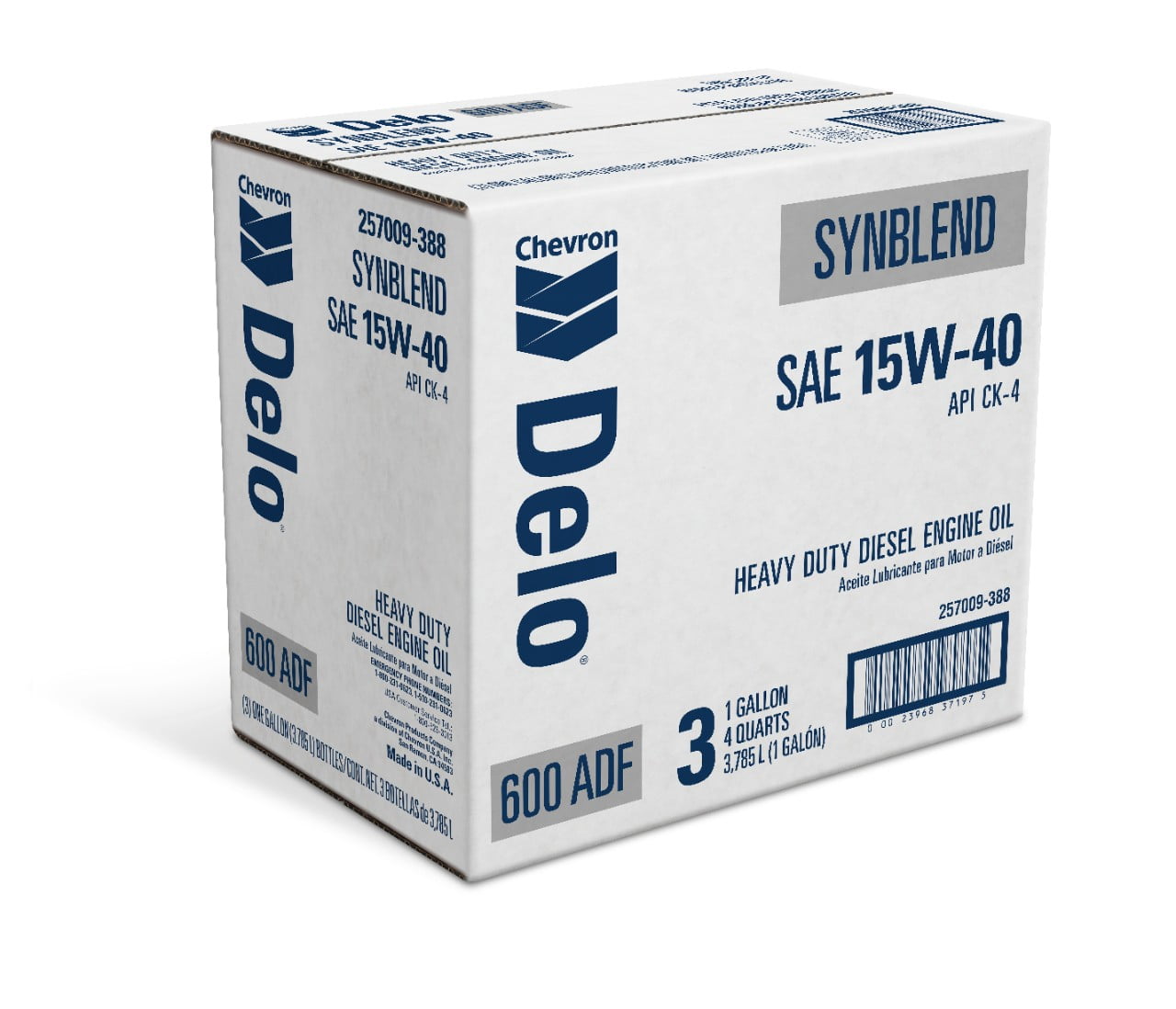 DELO 600 ADF SAE 15W-40 1 Gallon Case (3 Pack)