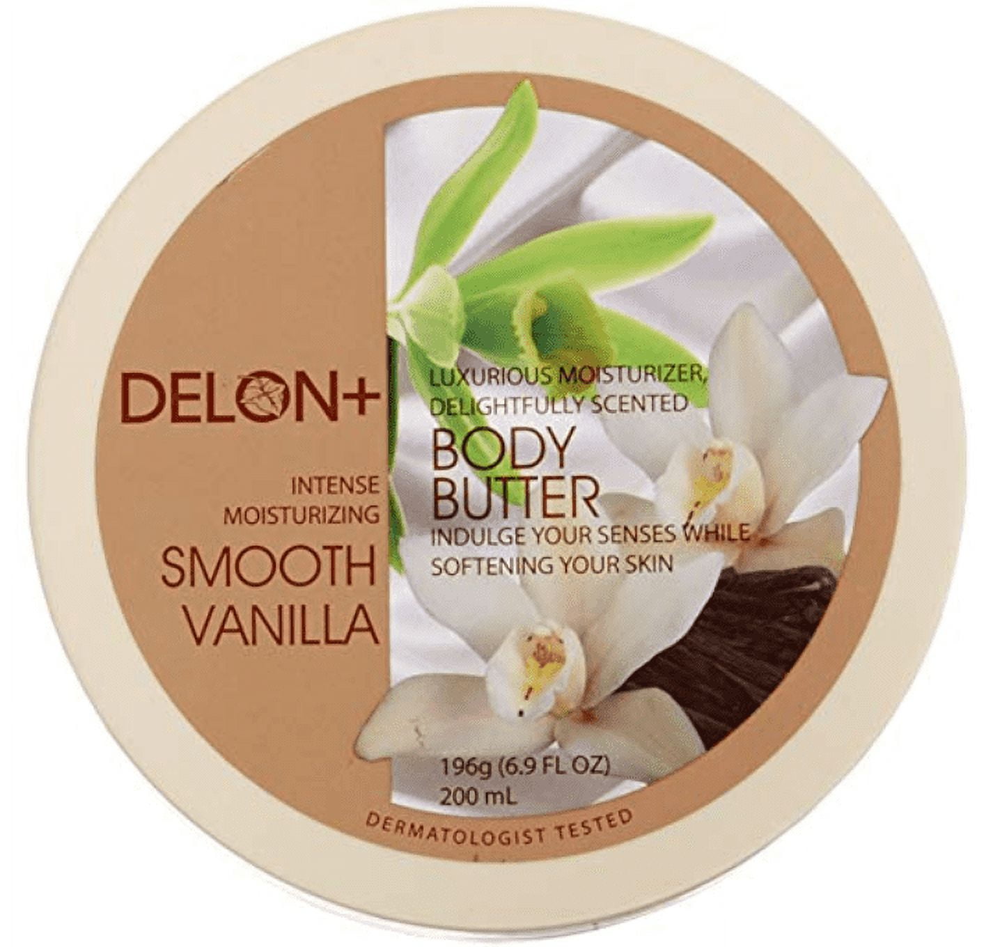 DELON Intense Moisturizing Body Butter 6.9 oz (Smooth Vanilla
