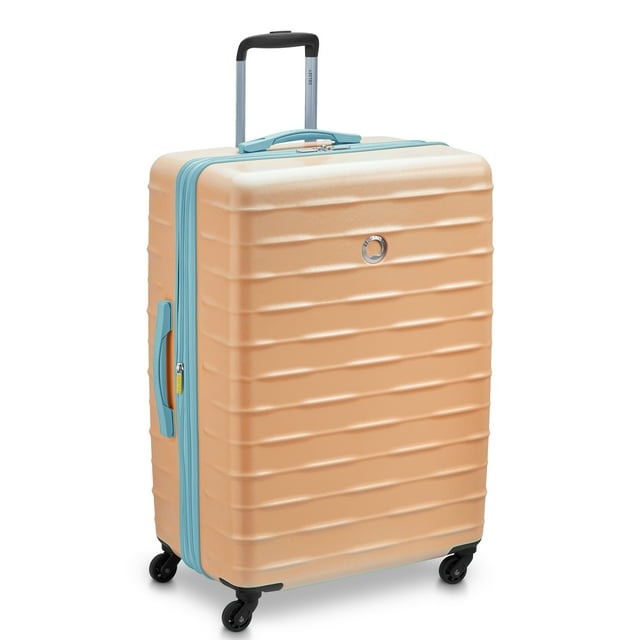 DELSEY PARIS Claudia Hardside Expandable 28" Checked Luggage, Peach