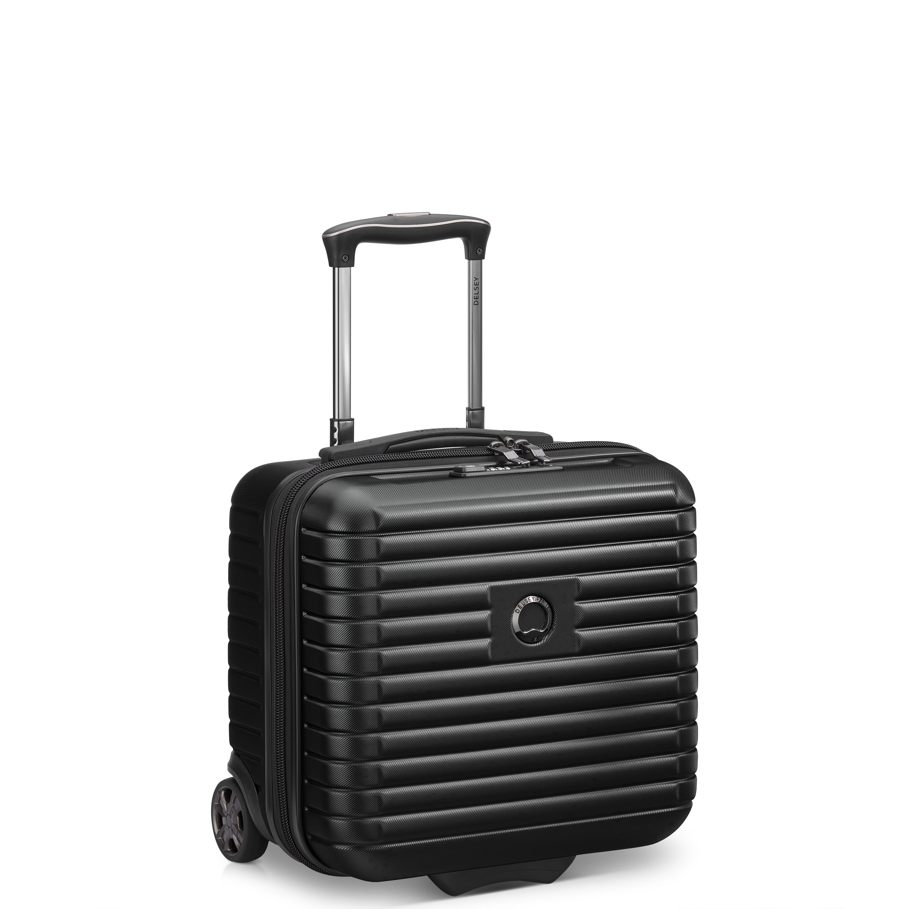DELSEY PARIS Cruise 3.0 2 Wheel Underseater Hardside Carry-on Spinner Luggage, Black