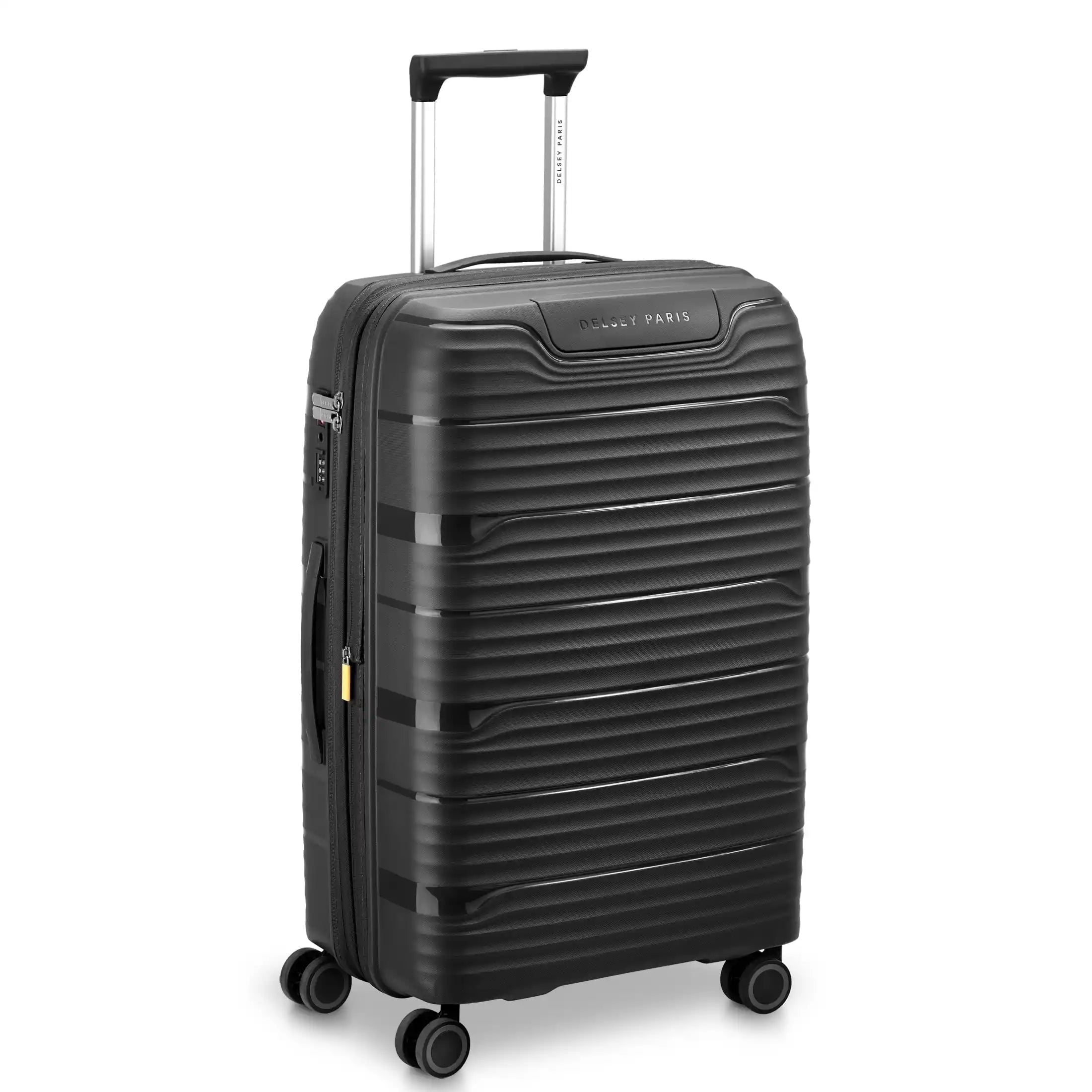 DELSEY PARIS Dune 25" Medium Checked Hardside Expandable Spinner Luggage, Black