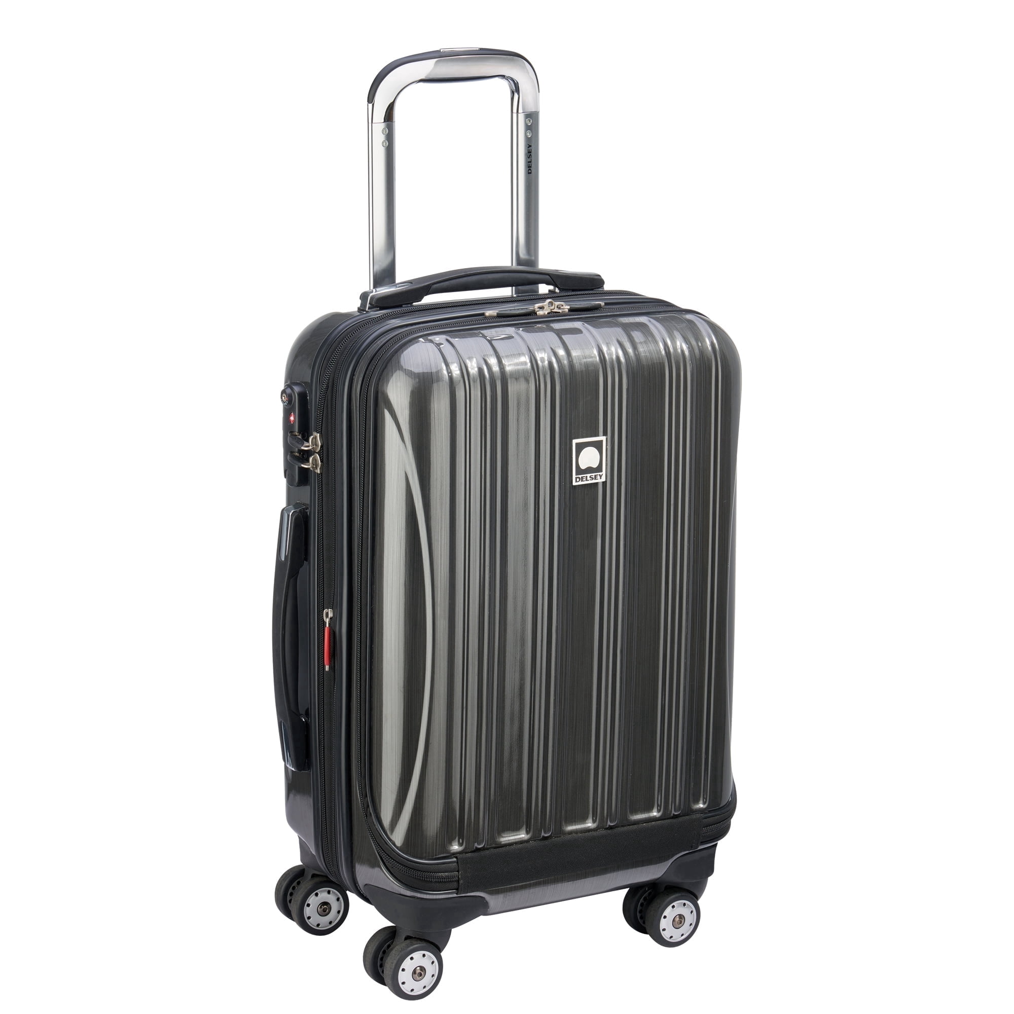 DELSEY PARIS Helium Aero International Carry-on Hardside Expandable Spinner Luggage, Brushed Metal