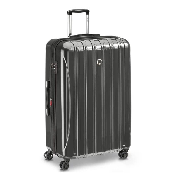 DELSEY PARIS Helium Aero 31" Large Checked Hardside Expandable Spinner Luggage, Brushed Metal