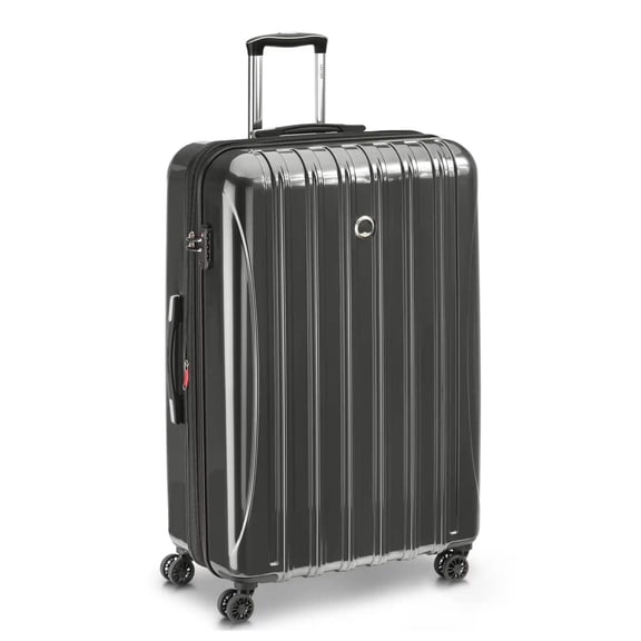 DELSEY PARIS Helium Aero 31" Hardside Expandable Spinner Checked Luggage, Brushed Metal
