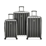 DELSEY PARIS Helium Aero 3-Piece Hardside Expandable Spinner Luggage Set includes 19" International Carry-On, 25" & 29" Checked, Brushed Metal