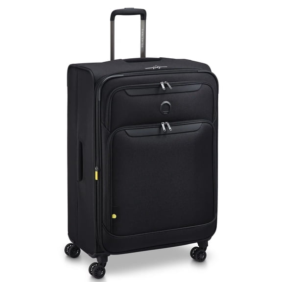 DELSEY PARIS Sky Max 3.0 Softside Expandable Large Checked Spinner Luggage, Black