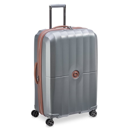 DELSEY PARIS Carrousel 28" Large Checked Hardside Expandable Spinner Luggage, Platinum