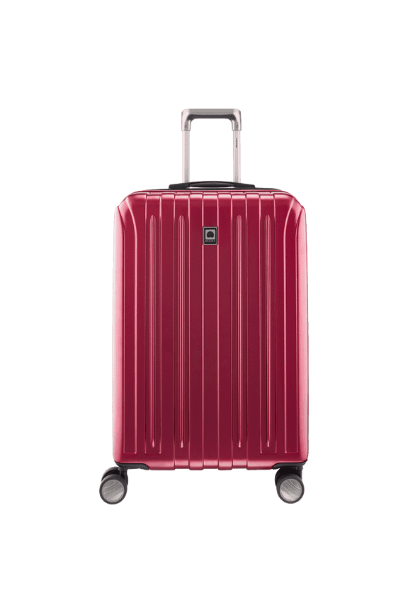 Titanium 25" Medium Checked Hardside Spinner Luggage, Red
