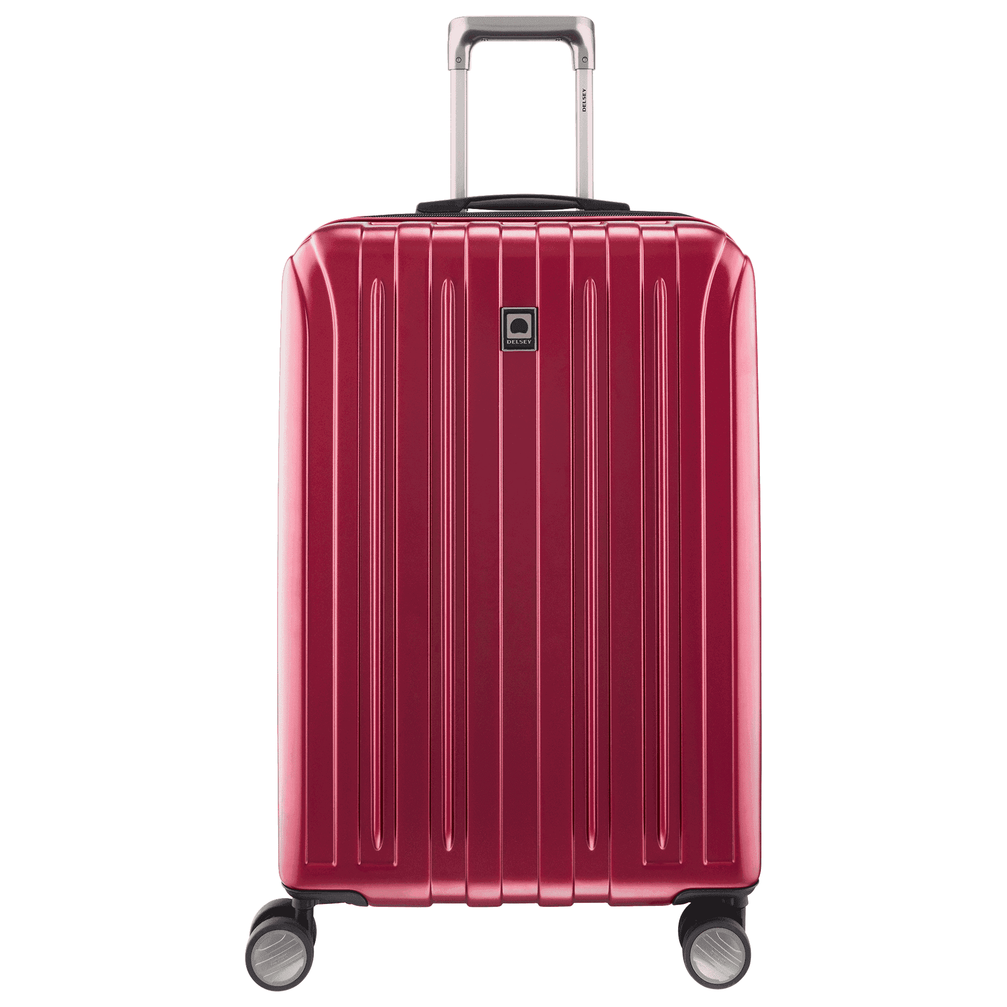 DELSEY PARIS Titanium 25" Medium Checked Hardside Spinner Luggage, Red
