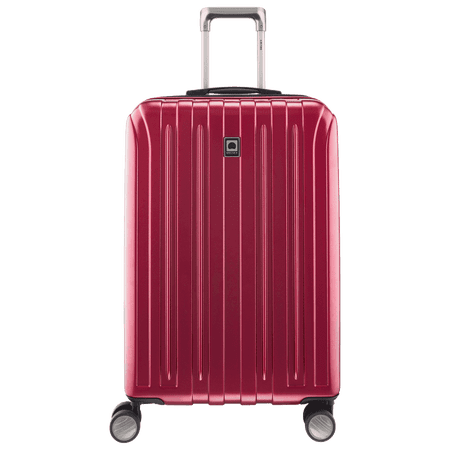 DELSEY PARIS Titanium 25" Medium Checked Hardside Spinner Luggage, Red