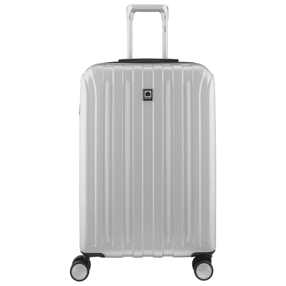 DELSEY PARIS Titanium 25" Medium Checked Hardside Spinner Luggage, Silver