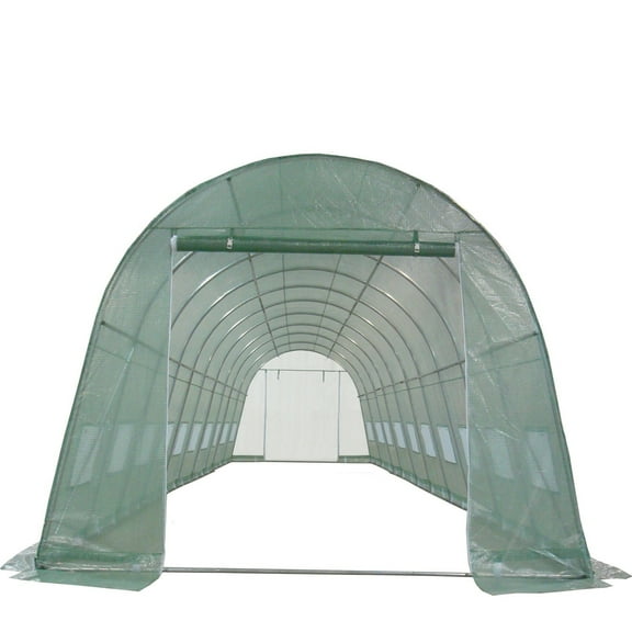 DELTA Canopies - 33' x 13' - Green - Walk-In Tunnel Hot Greenhouse