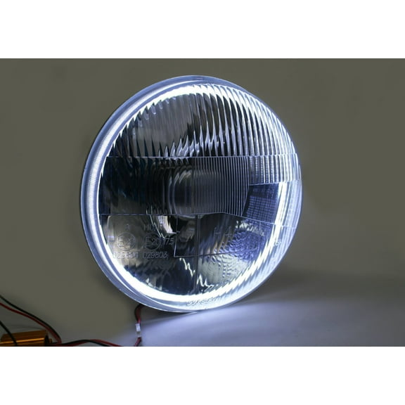 DELTA LIGHTS Classic 7" Hi/ Lo LED Headlights with HALOs. | 01-1179-LEDH