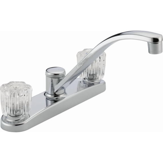 Peerless P299201LF Chrome 2-Handle Kitchen Faucet with Acrylic Handles