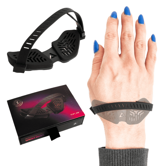 DELTAHUB Carpio G2.0 - Advanced Ergonomic Right-Handed Gaming Wrist Rest for Mouse - Superior Support for Serious Gamers - Anti-Fatigue, Smooth Glide (Small, Right, Black)